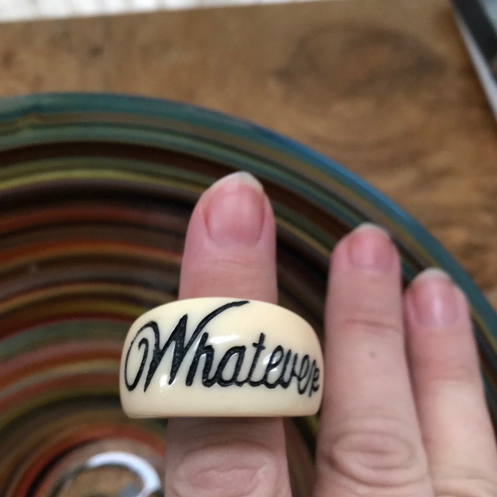 Net-a-porter large size 6 ring "Whatever"
